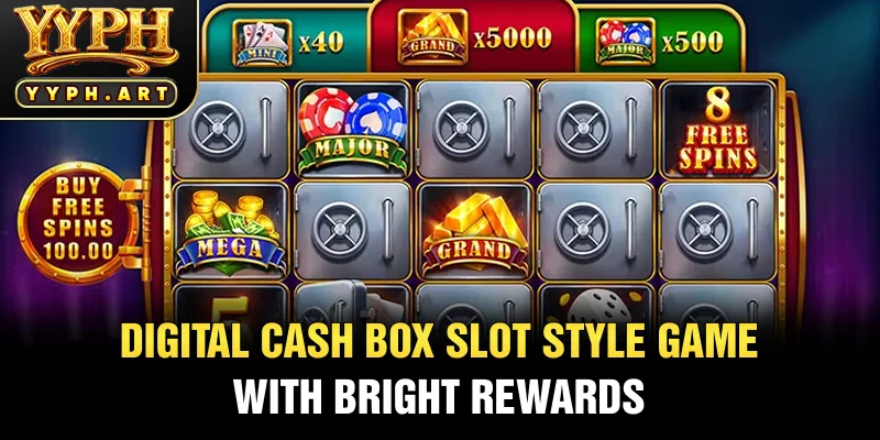 Digital Cash Box Slot Style Game with Bright Rewards