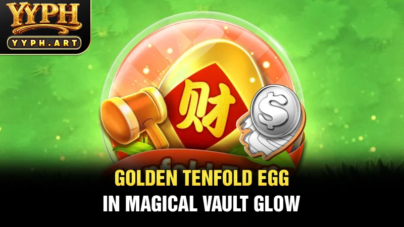 Golden Tenfold Egg in magical vault glow