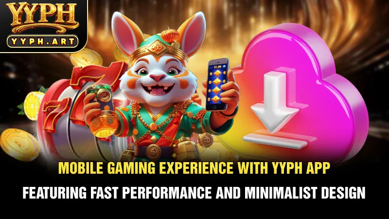 Mobile gaming experience with YYPH app featuring fast performance and minimalist design