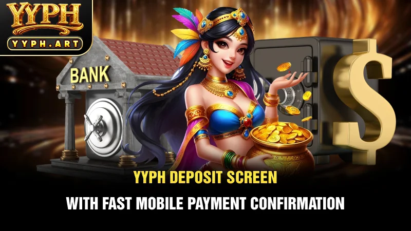 YYPH deposit screen with fast mobile payment confirmation